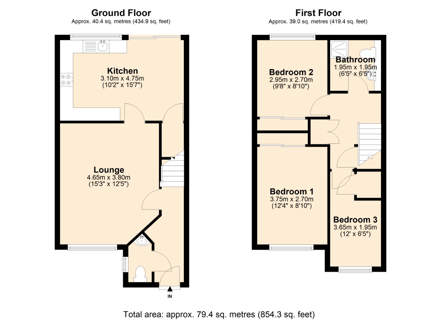 Floorplans For Bowhouse Drive, Kirkcaldy, Kirkcaldy, KY1 1SB