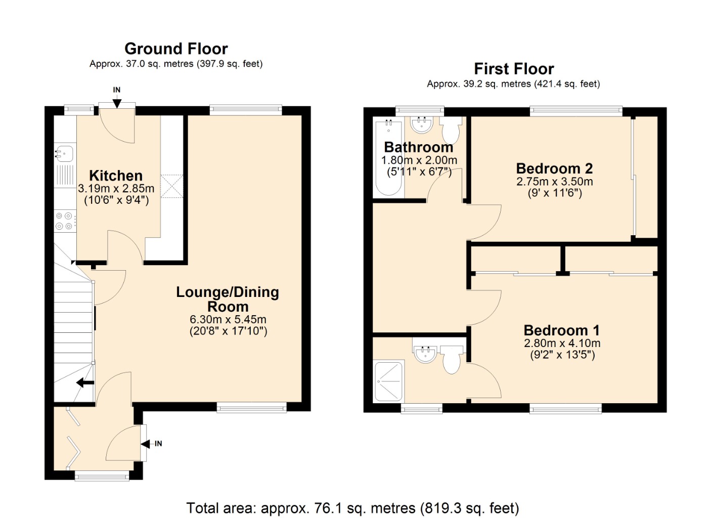Floorplans For Beech Avenue, Kirkcaldy, Kirkcaldy, KY1 4AT