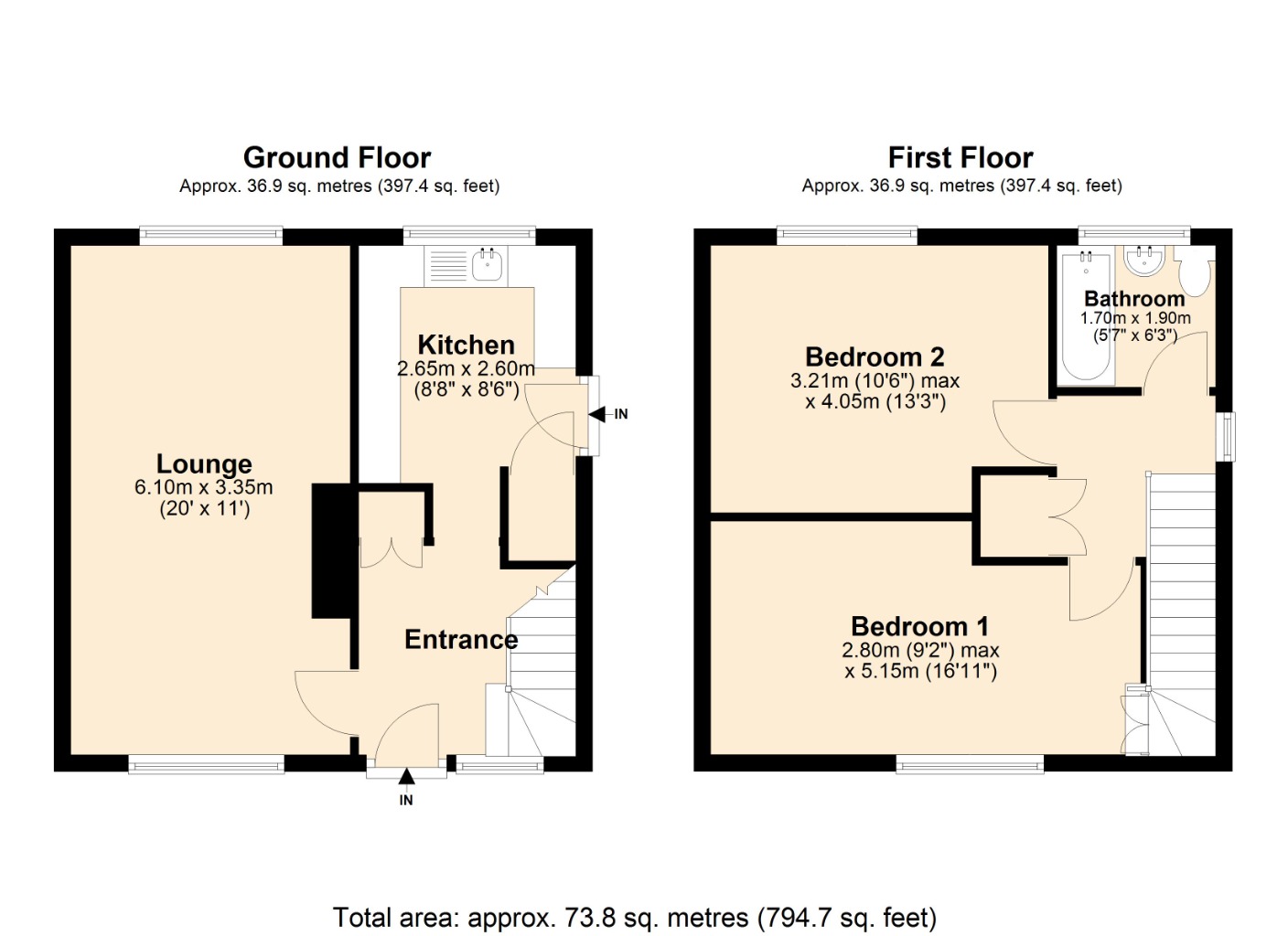 Floorplans For Appin Crescent , , Kirkcaldy, KY2 6ES