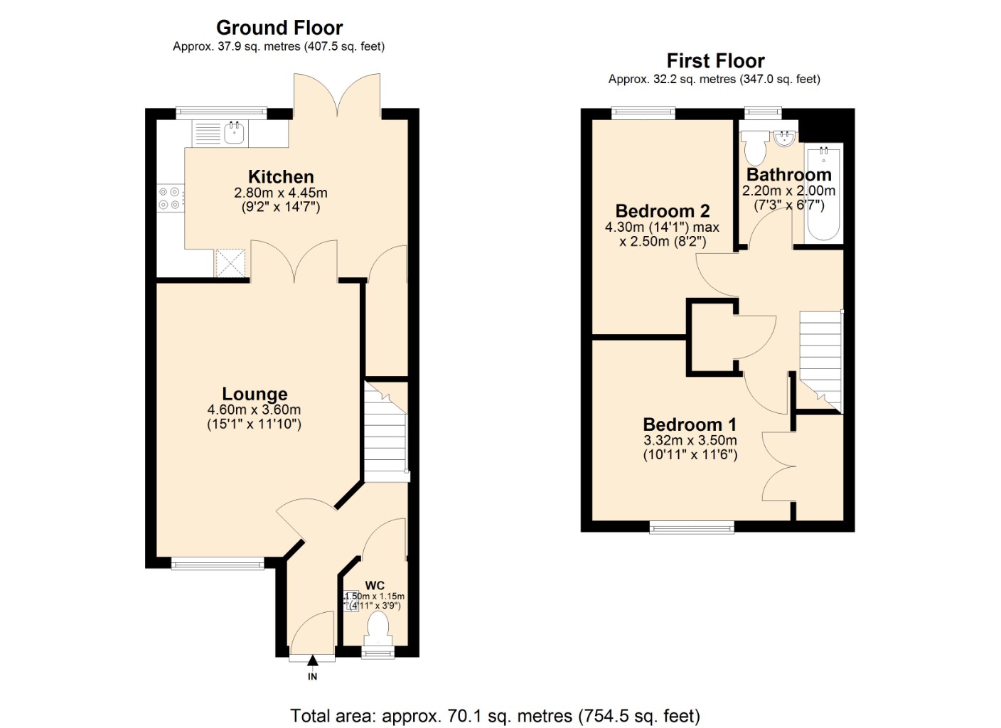 Floorplans For Meikle Loan, Kirkcaldy, Kirkcaldy, KY2 6FJ